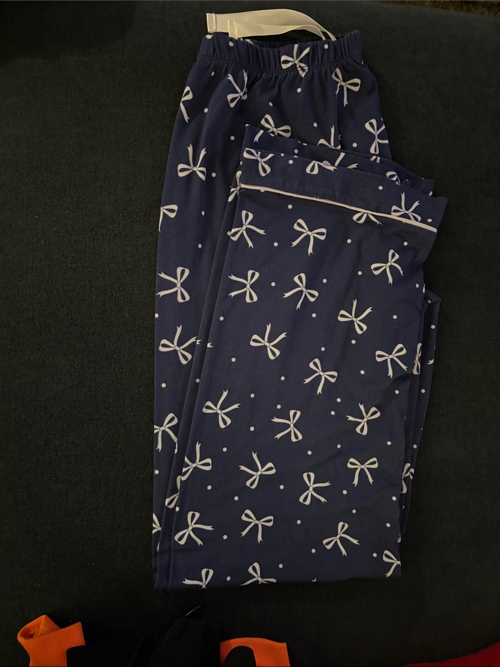 Women’s Navy Bow-Print Pajama Pants